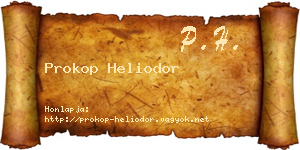 Prokop Heliodor névjegykártya